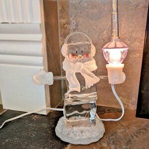 Bubble Light Snowman Christmas Lamp With Box